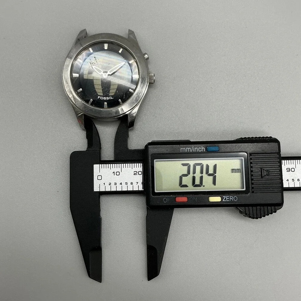Fossil JR-8522 Mens Watch 40mm Black Dial Stainless For Parts Analog Not Running